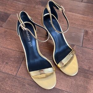 Madden Girl Gold Heels- Brazen